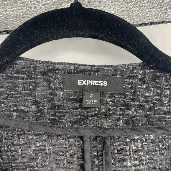 Express Chain Ruffle Open Front Blazer - Picture 10 of 11